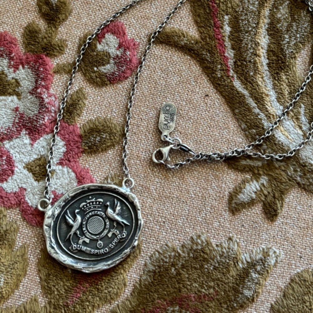 Pyrrha “While I Breathe I Hope” Talisman Necklace - Picture 2 of 3
